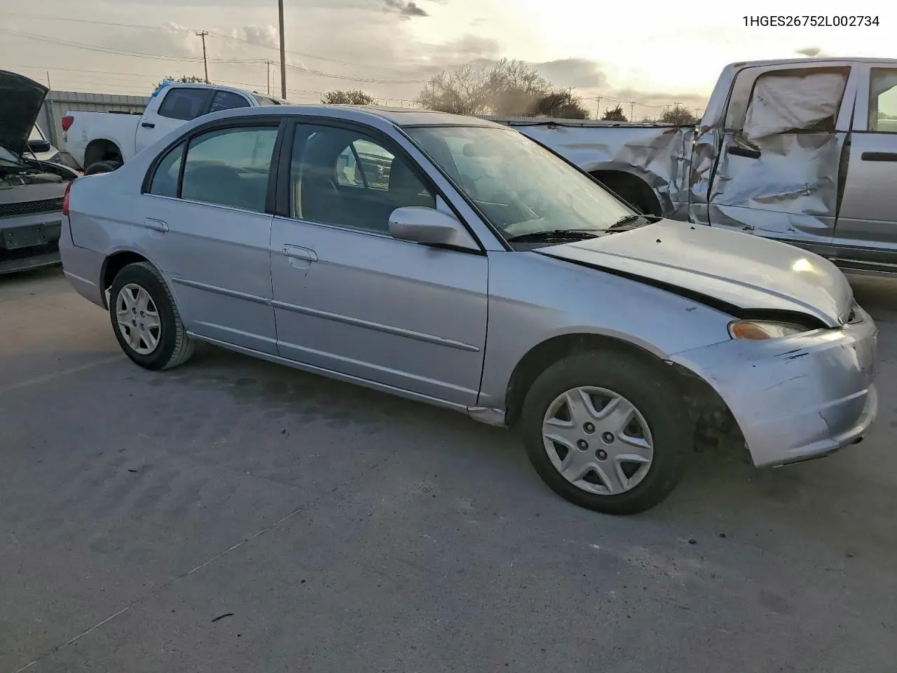1HGES26752L002734 2002 Honda Civic Ex
