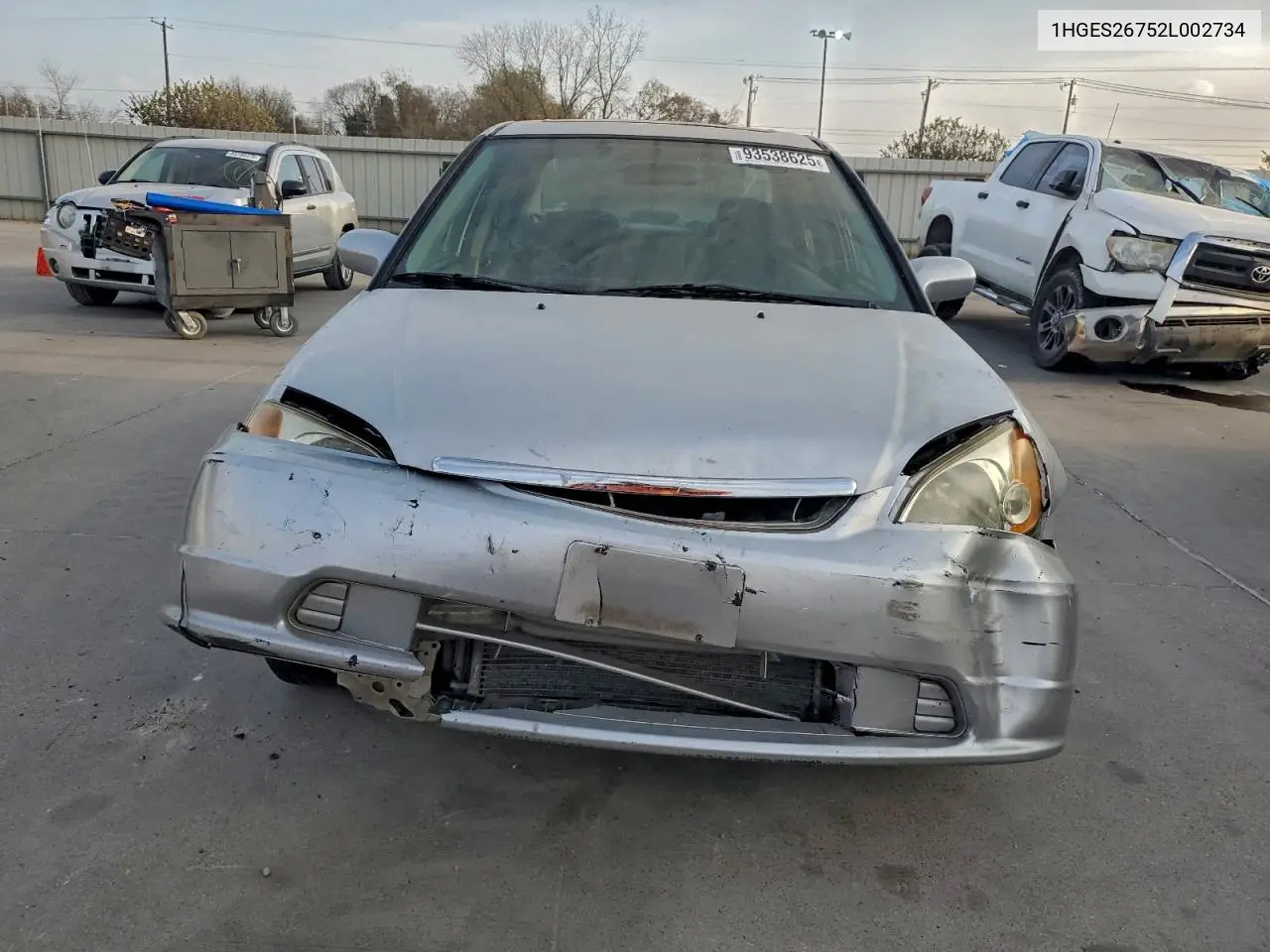 1HGES26752L002734 2002 Honda Civic Ex