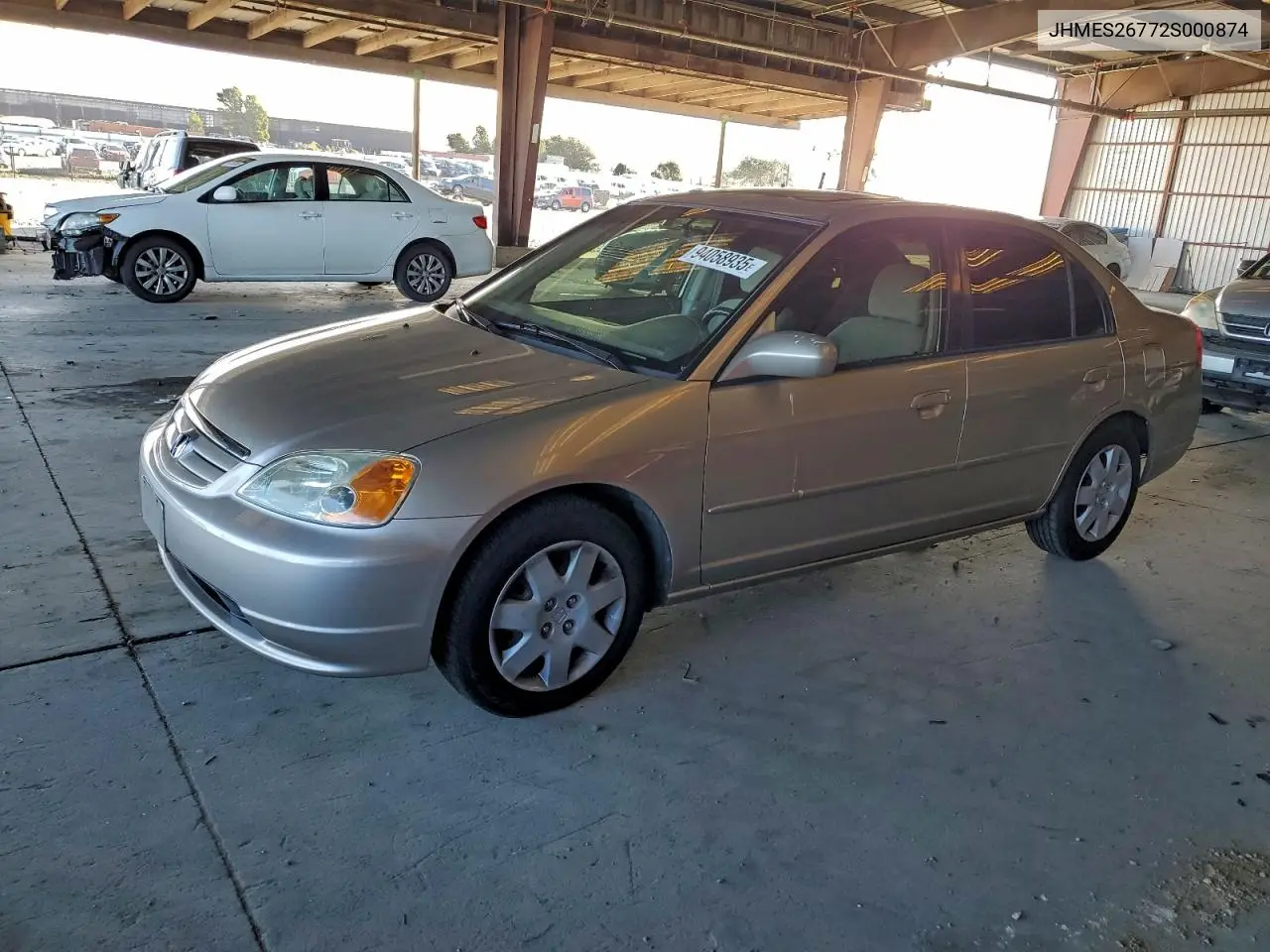 JHMES26772S000874 2002 Honda Civic Ex