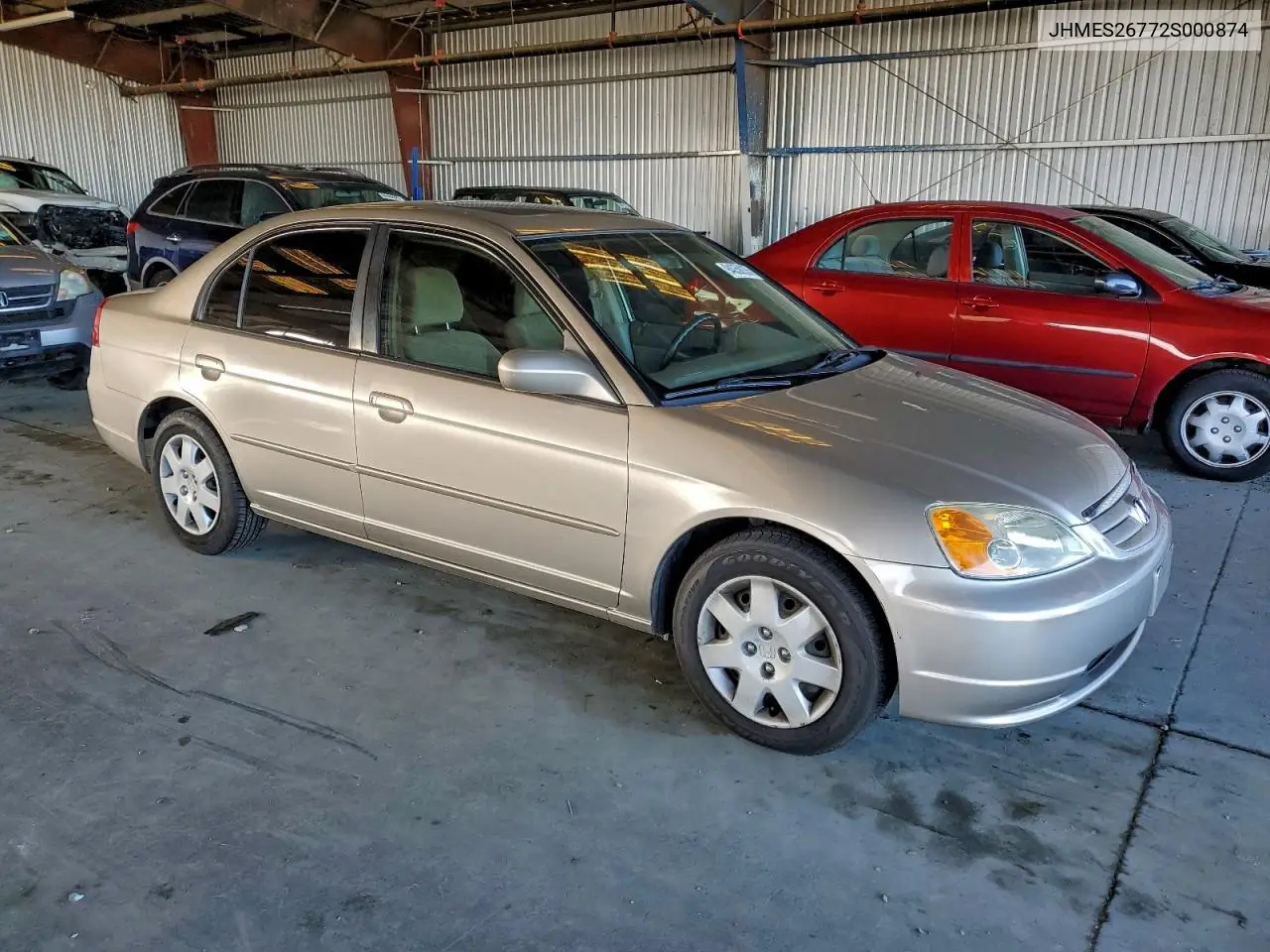 JHMES26772S000874 2002 Honda Civic Ex