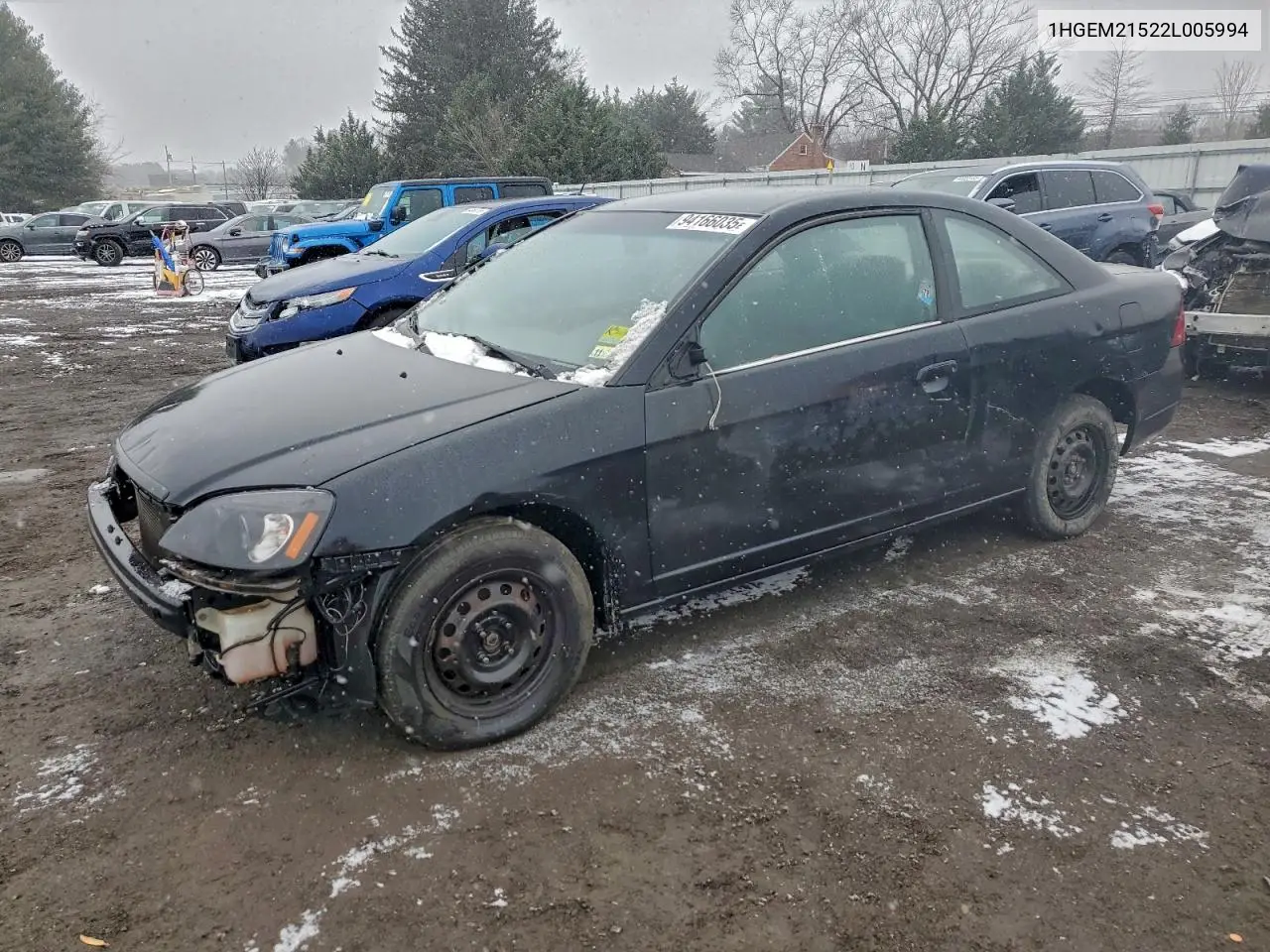 1HGEM21522L005994 2002 Honda Civic Lx