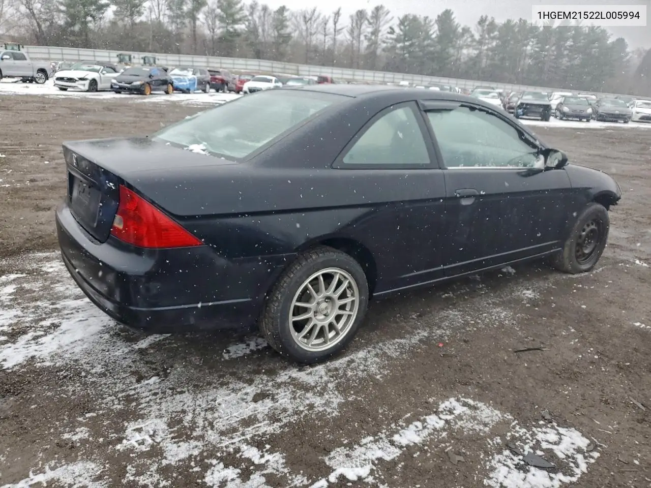 1HGEM21522L005994 2002 Honda Civic Lx