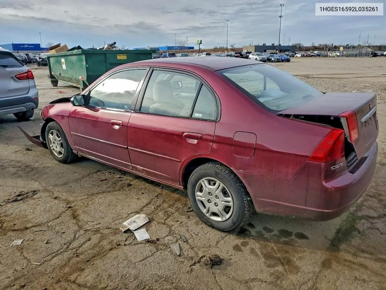 1HGES16592L035261 2002 Honda Civic Lx