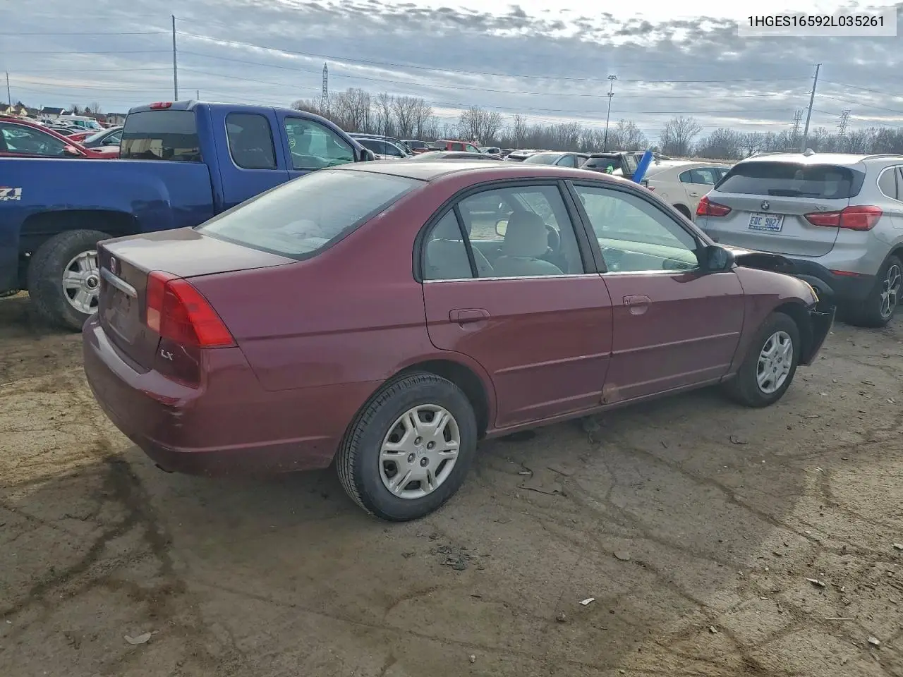 1HGES16592L035261 2002 Honda Civic Lx