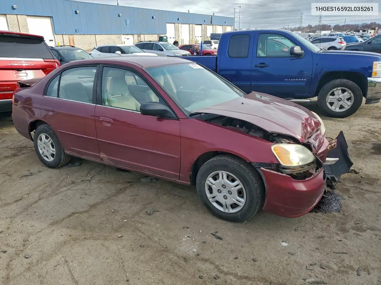 1HGES16592L035261 2002 Honda Civic Lx