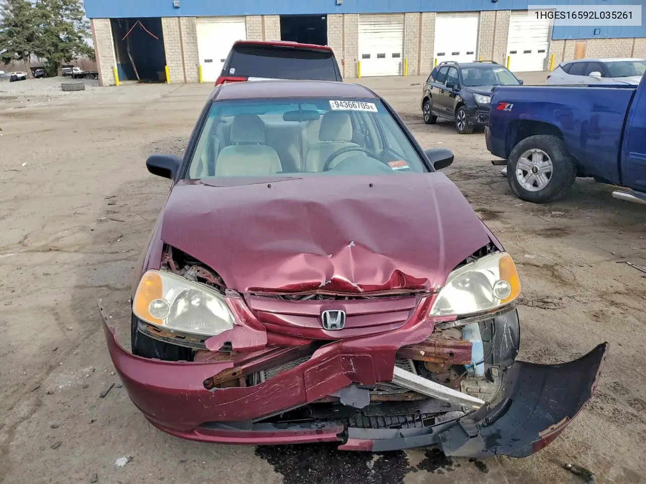 1HGES16592L035261 2002 Honda Civic Lx