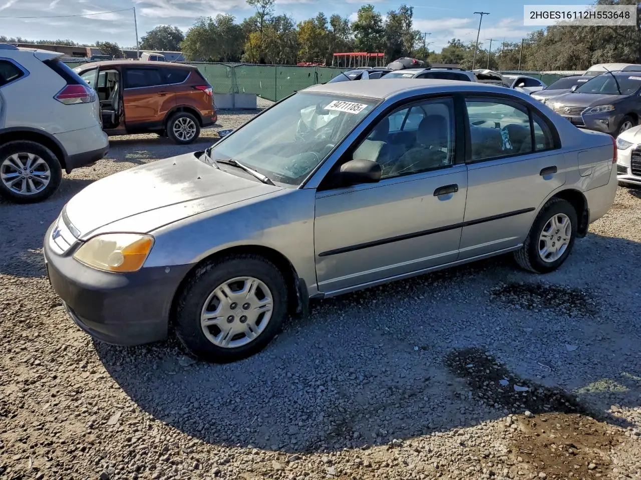 2HGES16112H553648 2002 Honda Civic Dx
