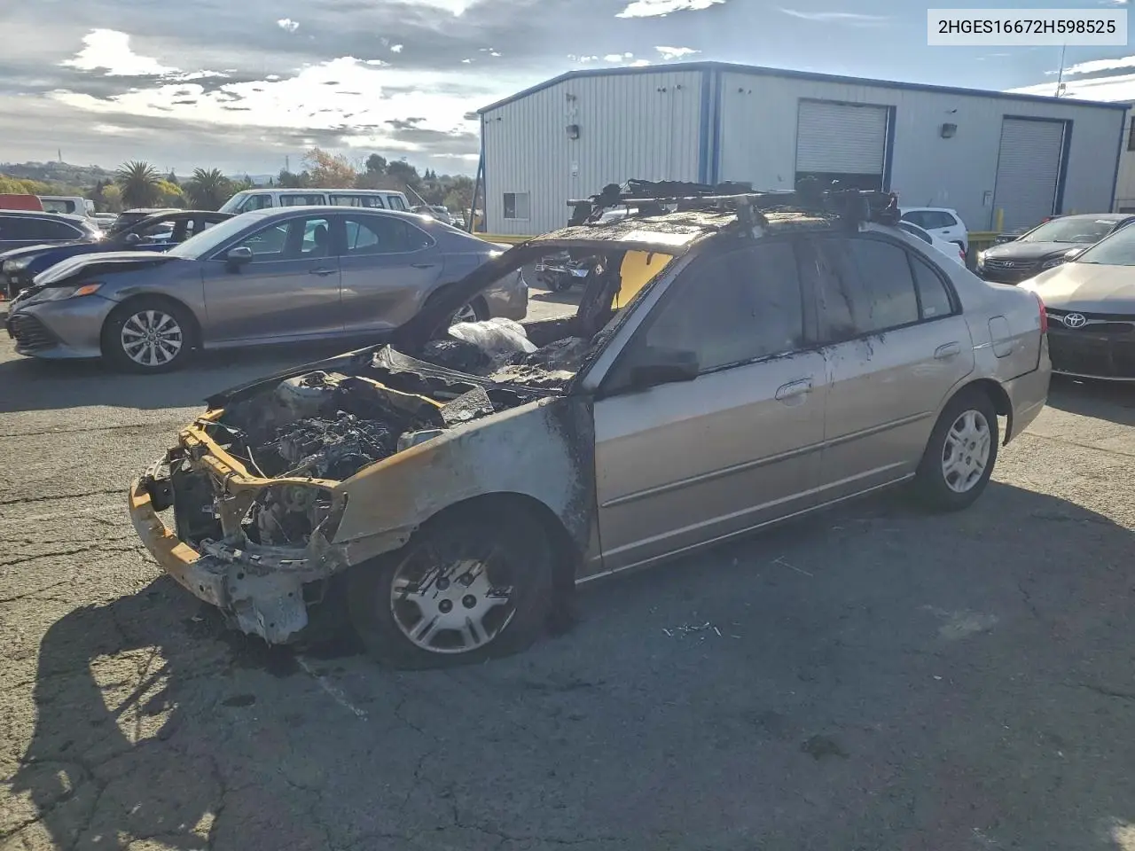 2HGES16672H598525 2002 Honda Civic Lx