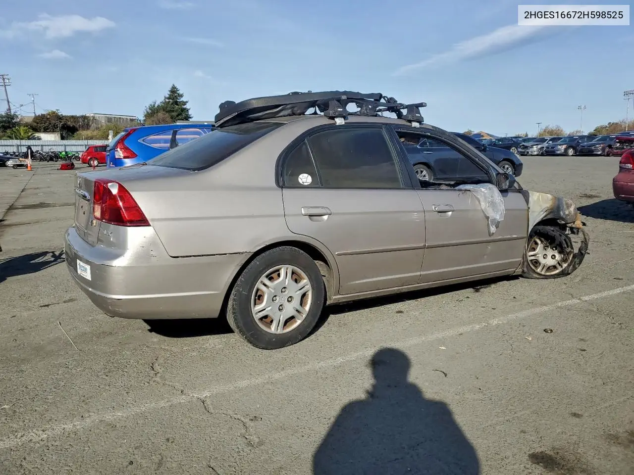 2HGES16672H598525 2002 Honda Civic Lx