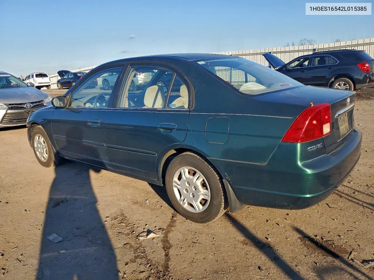 1HGES16542L015385 2002 Honda Civic Lx