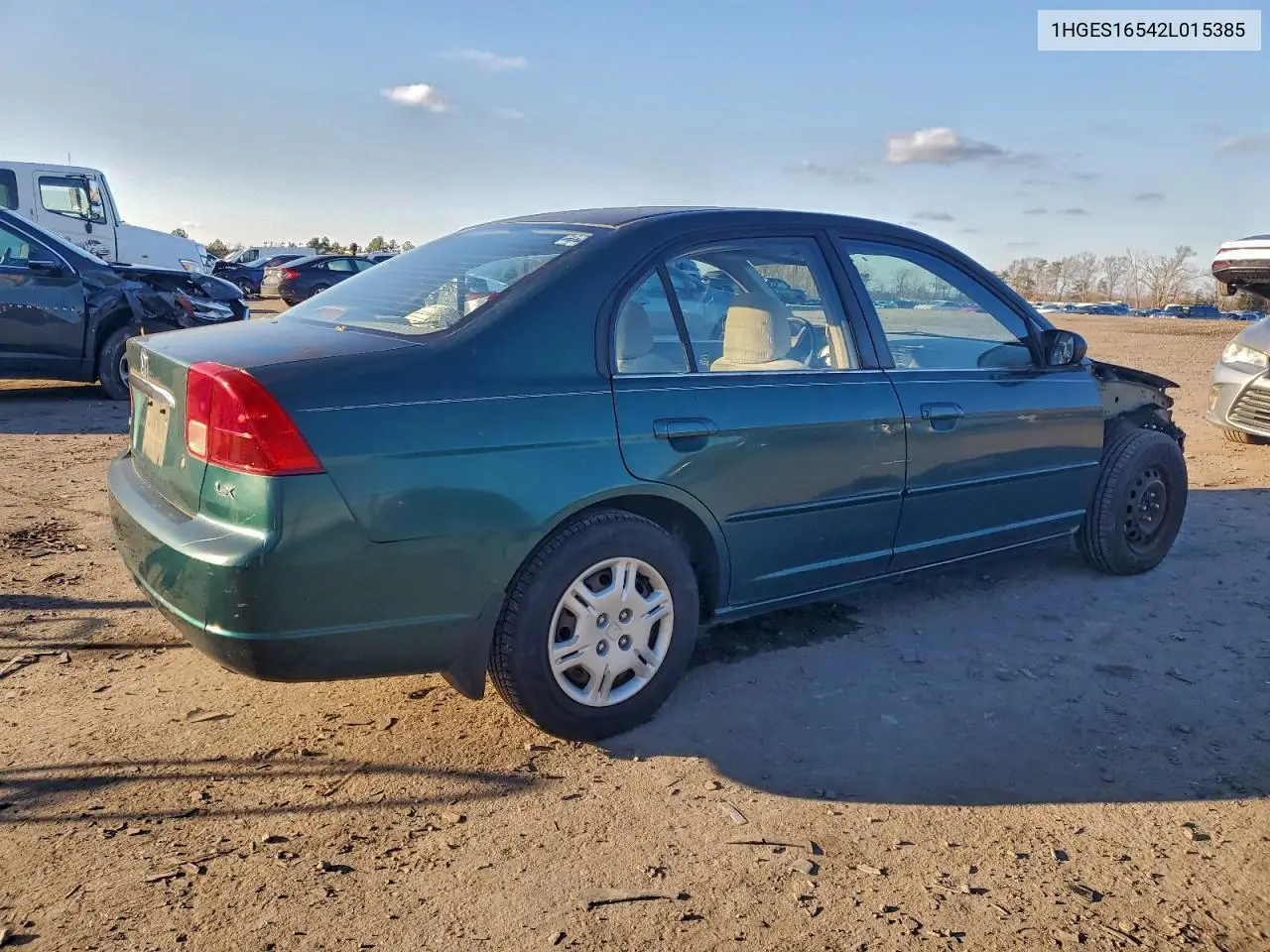 1HGES16542L015385 2002 Honda Civic Lx
