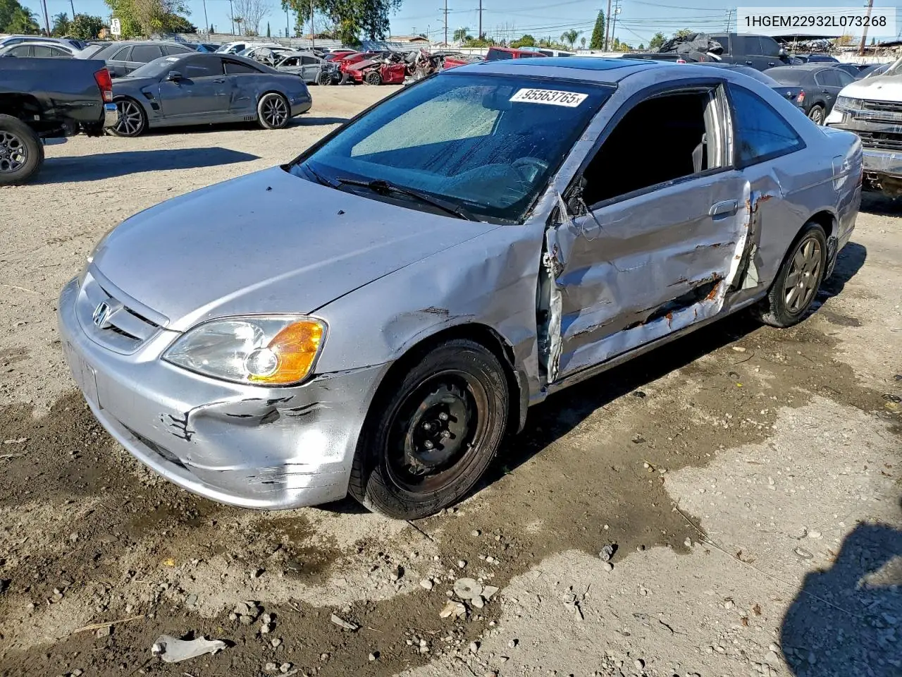 1HGEM22932L073268 2002 Honda Civic Ex