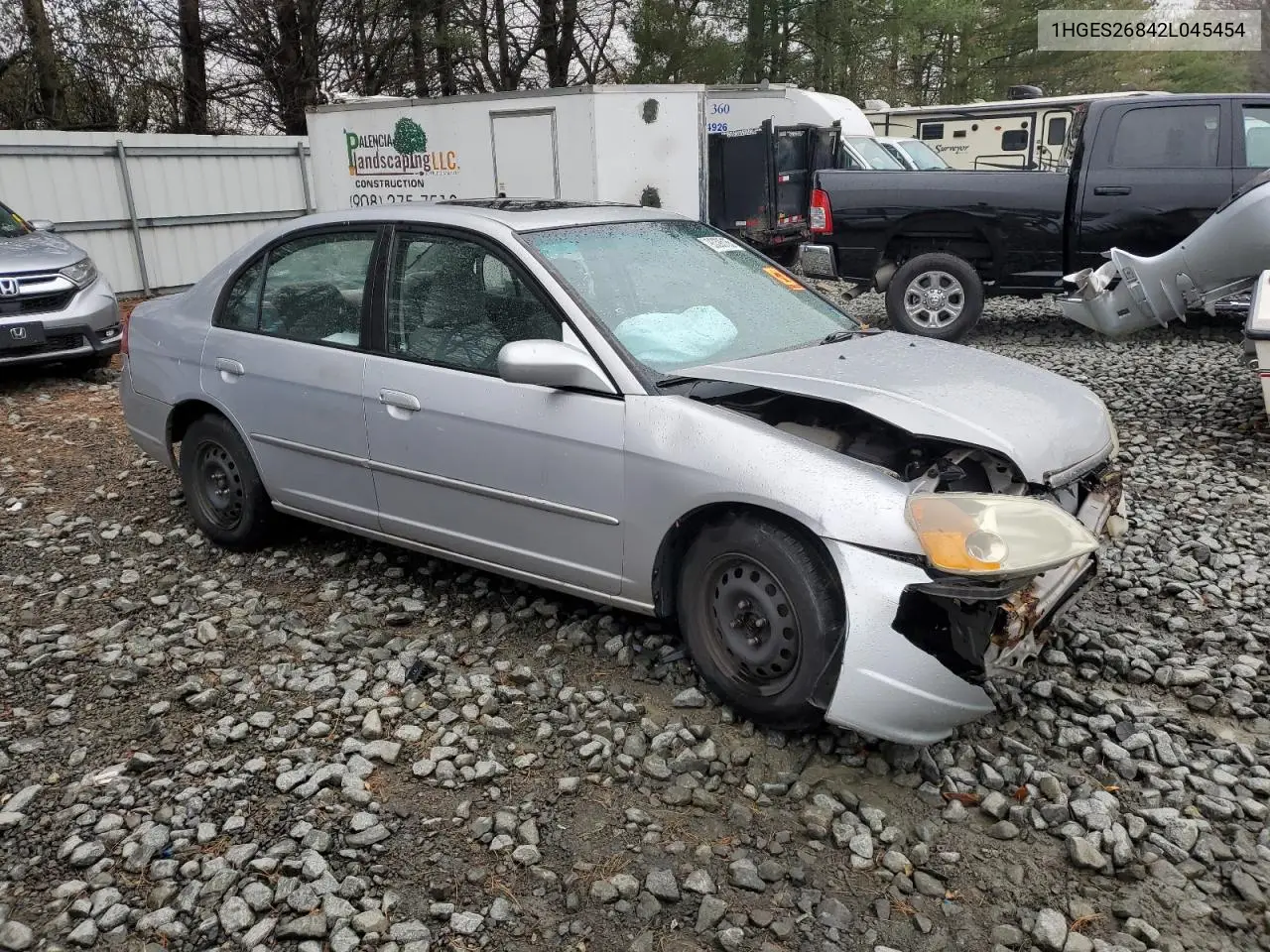 1HGES26842L045454 2002 Honda Civic Ex