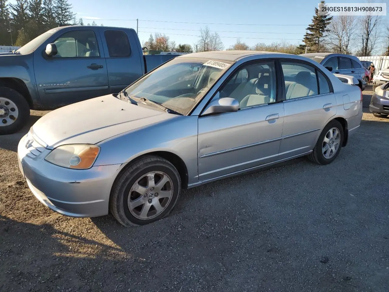 2HGES15813H908673 2003 Honda Civic Lx