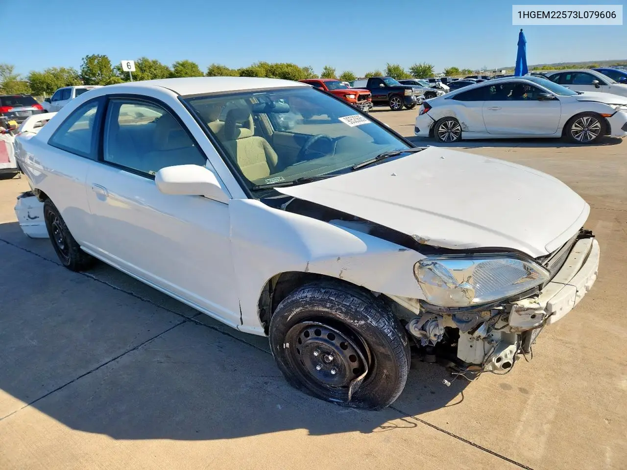 1HGEM22573L079606 2003 Honda Civic Lx