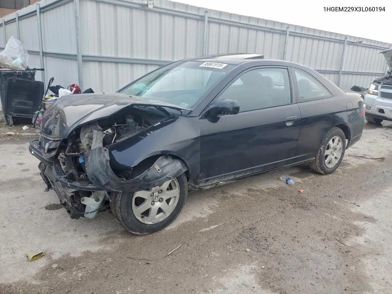 1HGEM229X3L060194 2003 Honda Civic Ex