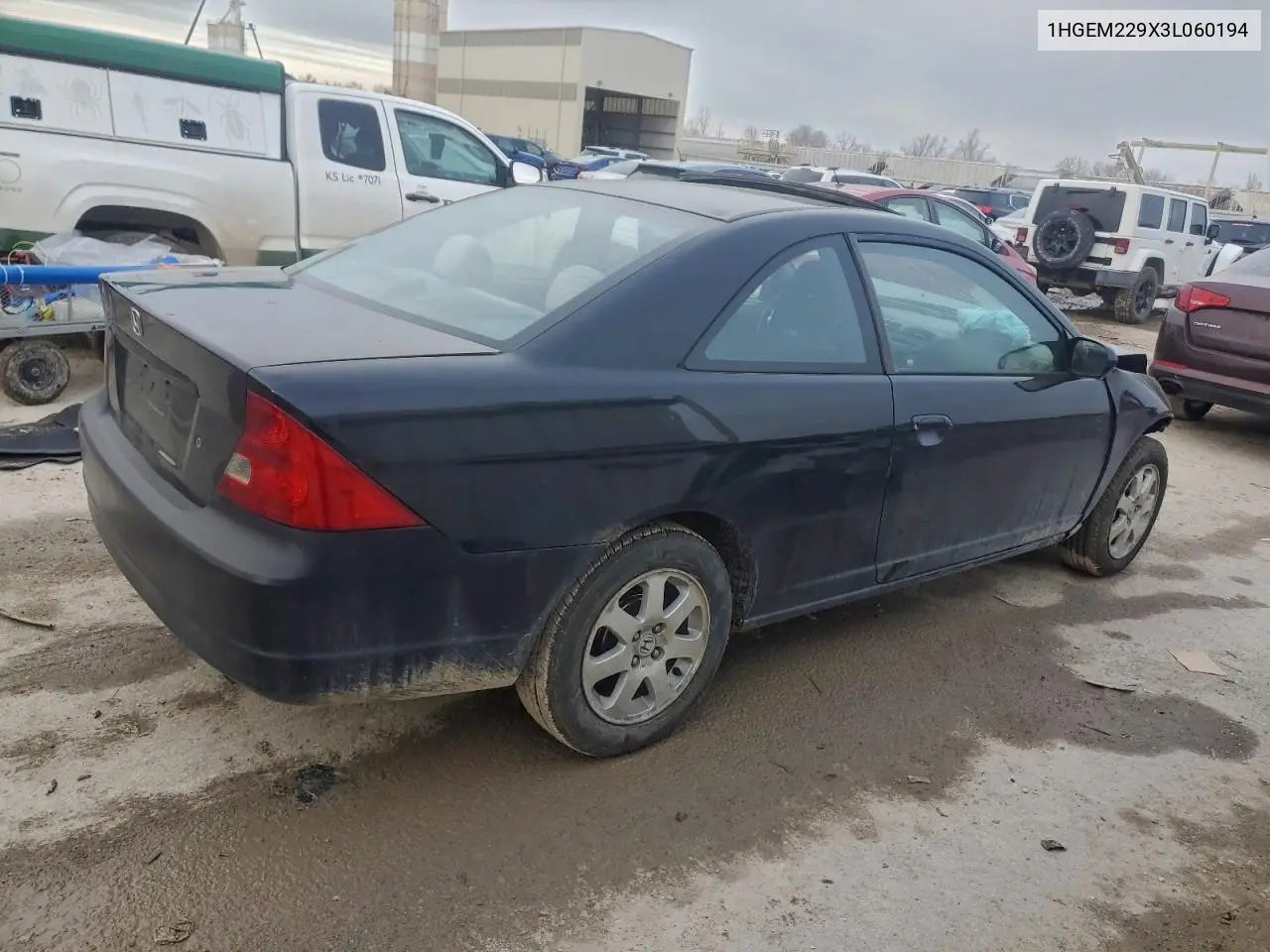 1HGEM229X3L060194 2003 Honda Civic Ex