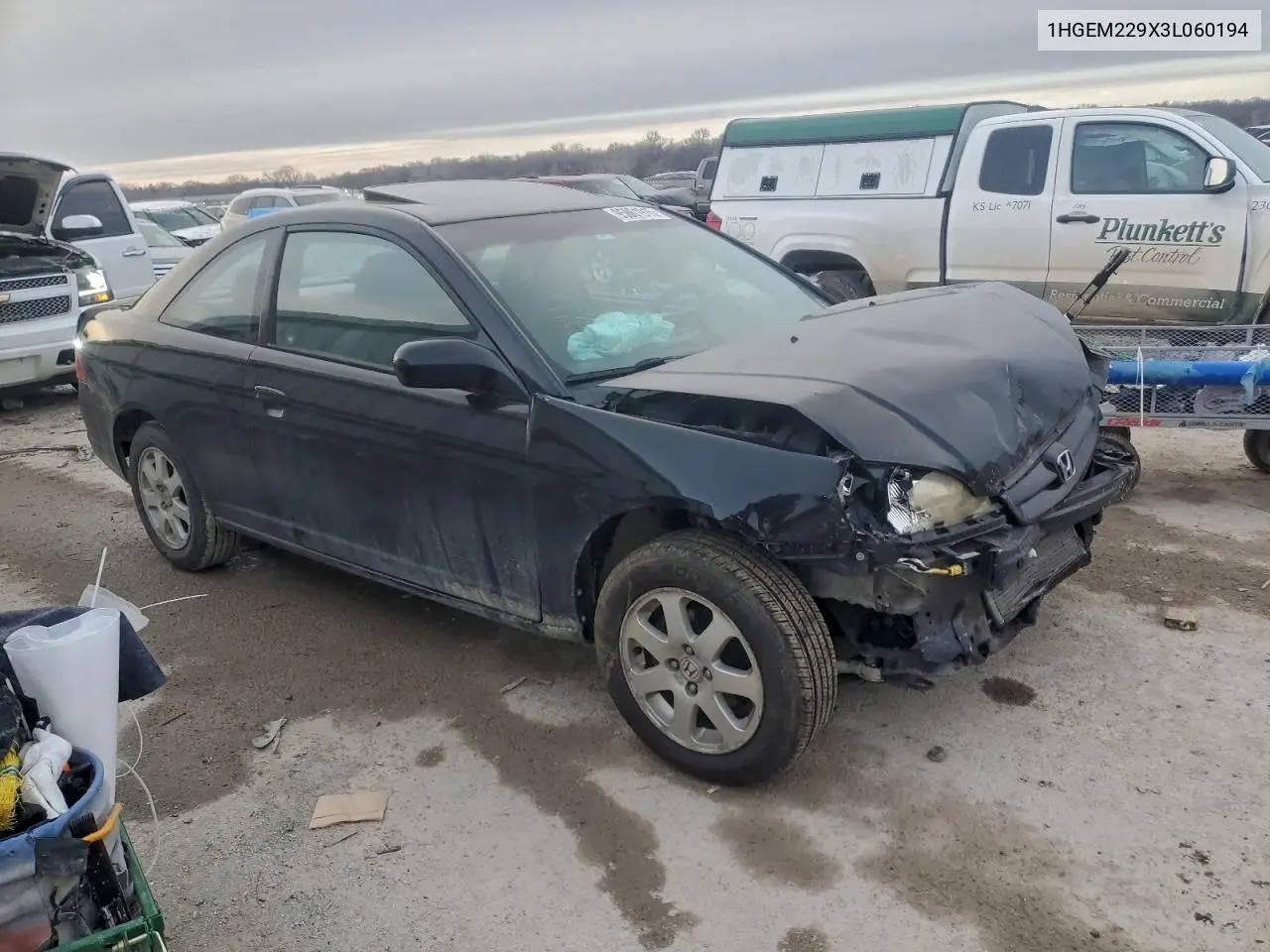 1HGEM229X3L060194 2003 Honda Civic Ex