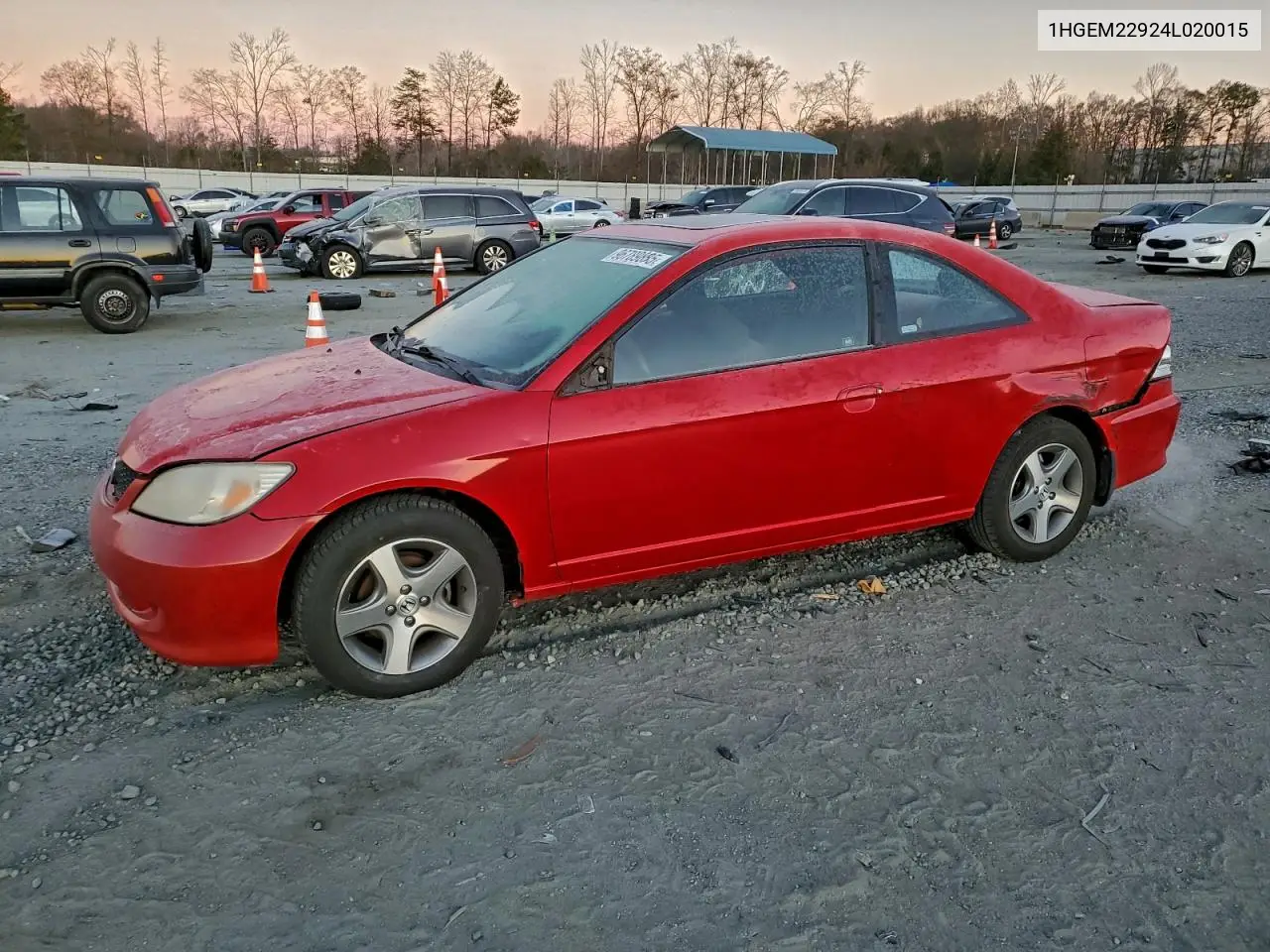 1HGEM22924L020015 2004 Honda Civic Ex