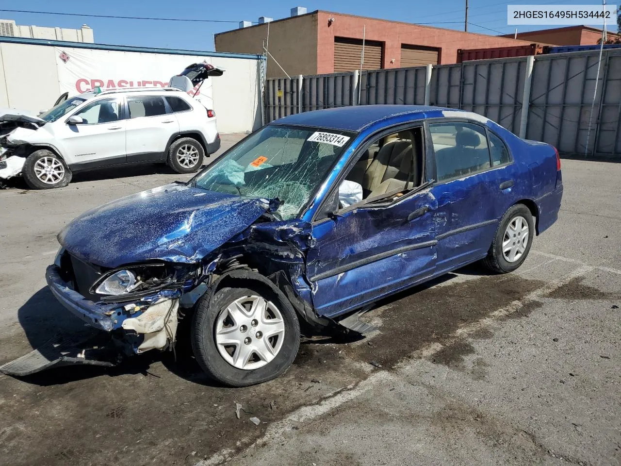 2HGES16495H534442 2005 Honda Civic Dx