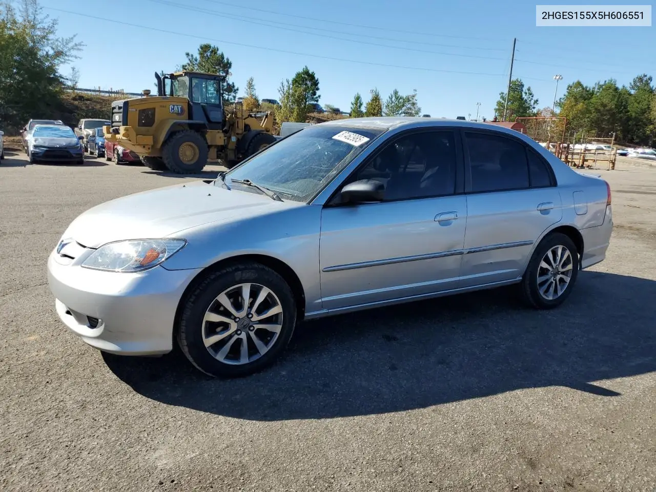 2HGES155X5H606551 2005 Honda Civic Lx