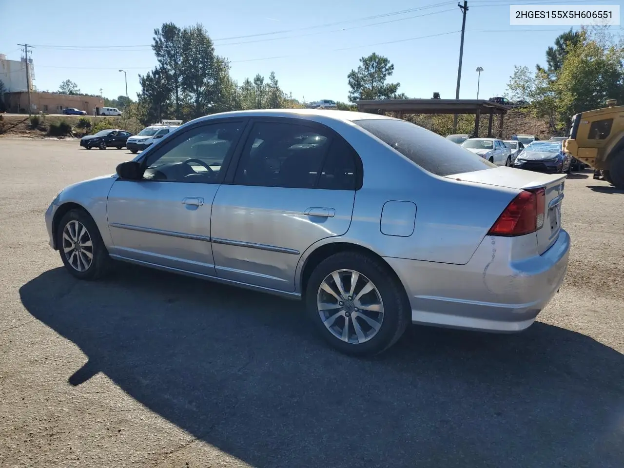 2HGES155X5H606551 2005 Honda Civic Lx
