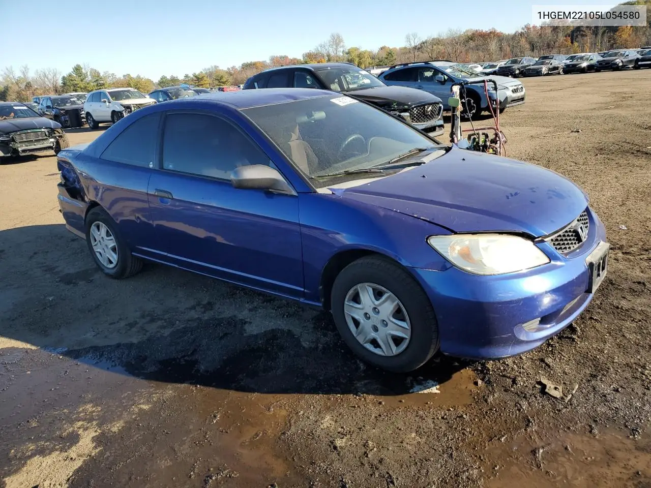 1HGEM22105L054580 2005 Honda Civic Dx Vp