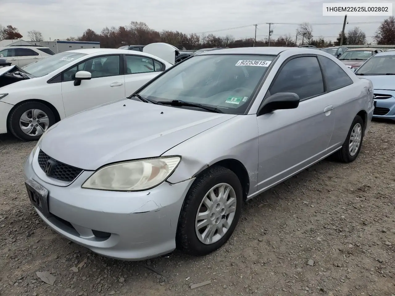 1HGEM22625L002802 2005 Honda Civic Lx