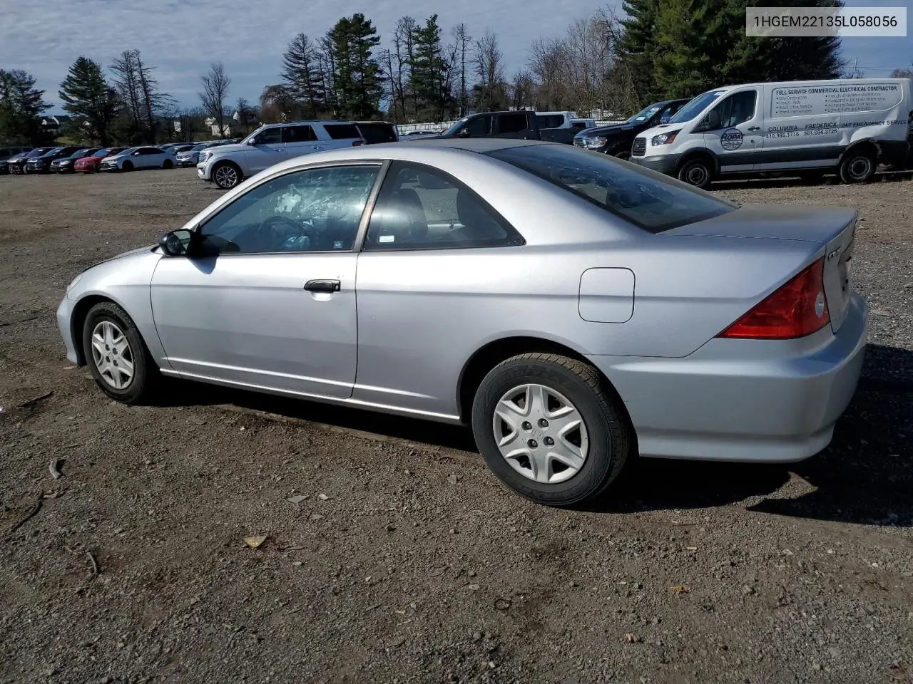 1HGEM22135L058056 2005 Honda Civic Dx Vp