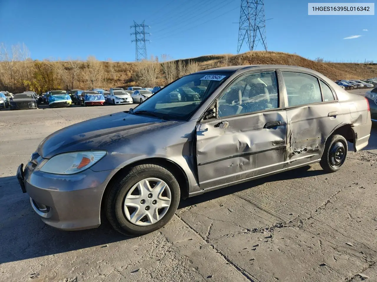 1HGES16395L016342 2005 Honda Civic Dx Vp