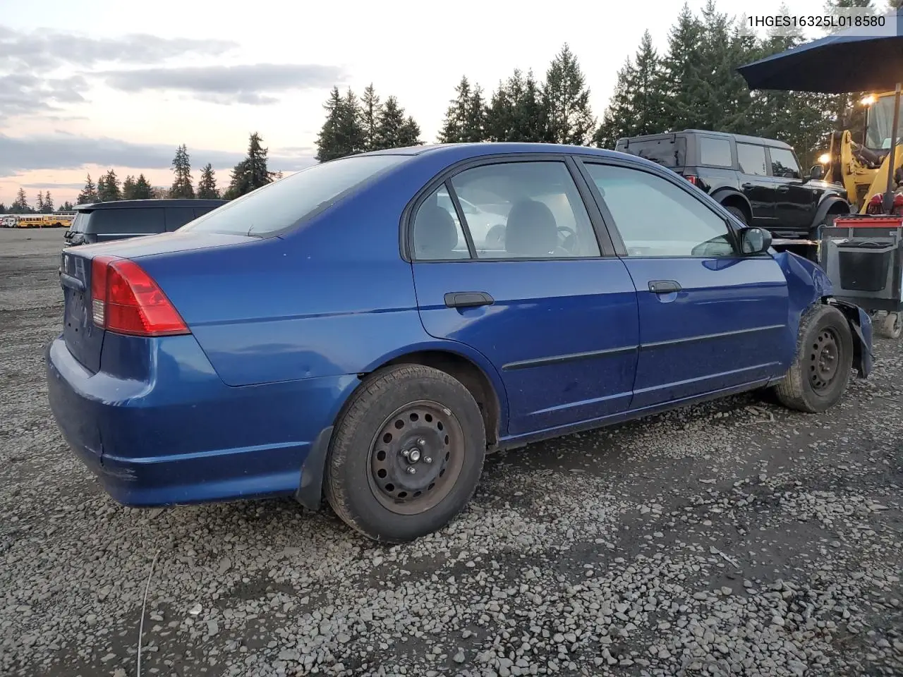 1HGES16325L018580 2005 Honda Civic Dx Vp