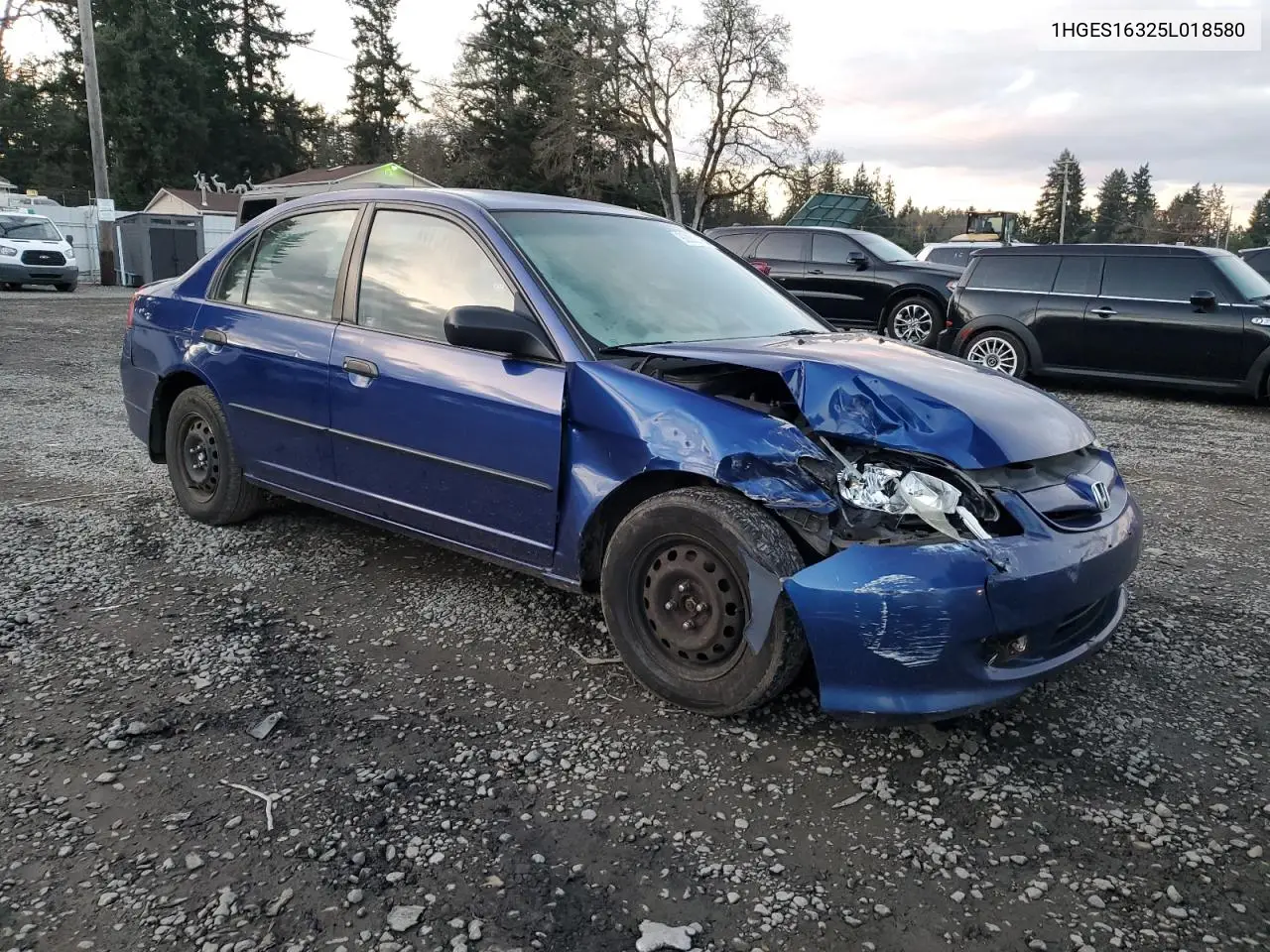 1HGES16325L018580 2005 Honda Civic Dx Vp
