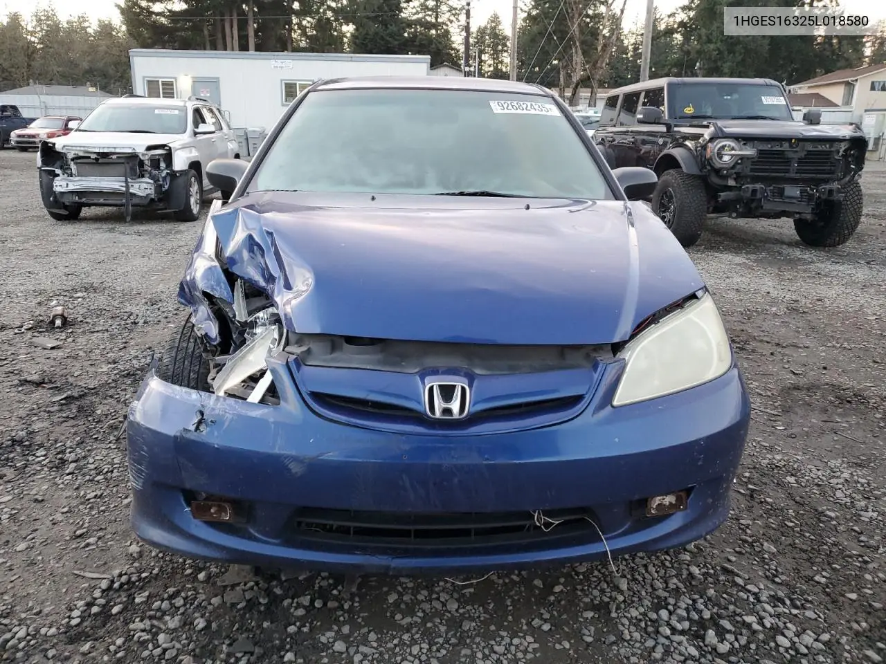 1HGES16325L018580 2005 Honda Civic Dx Vp