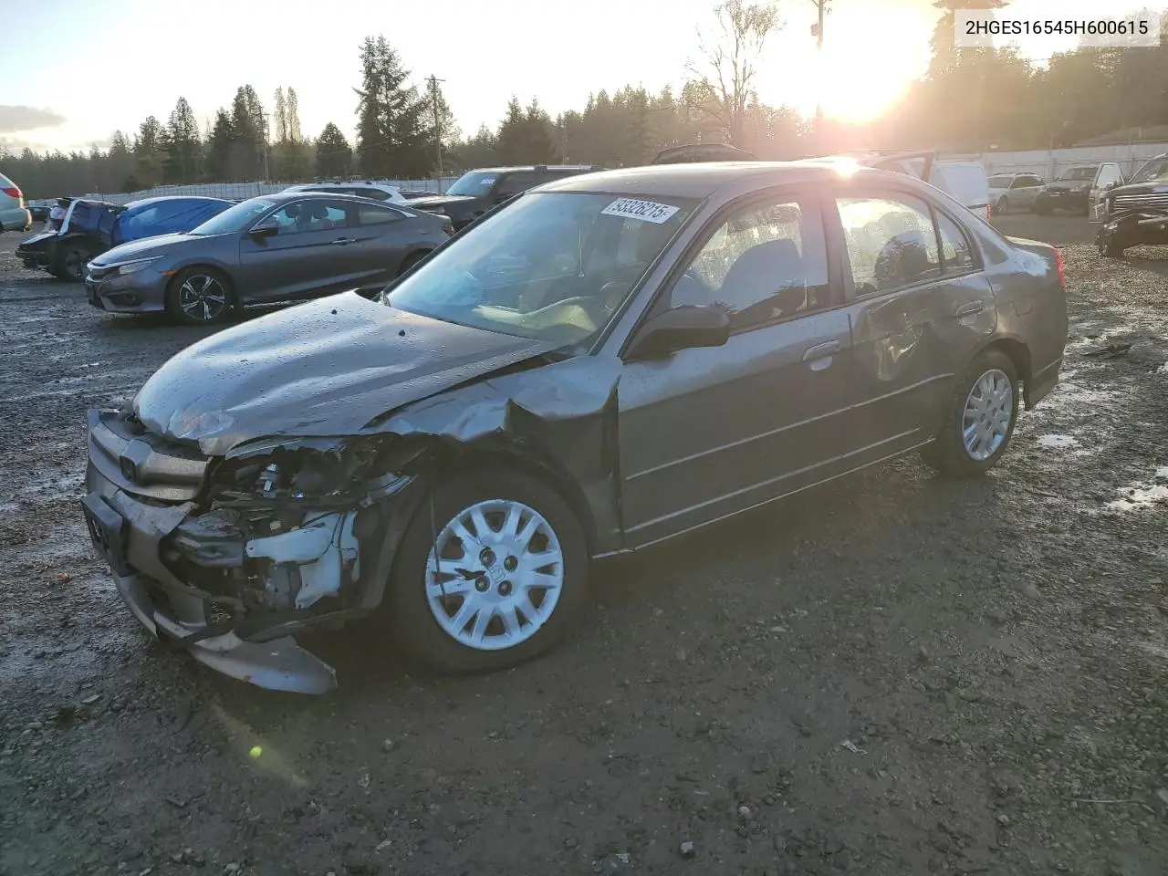 2HGES16545H600615 2005 Honda Civic Lx