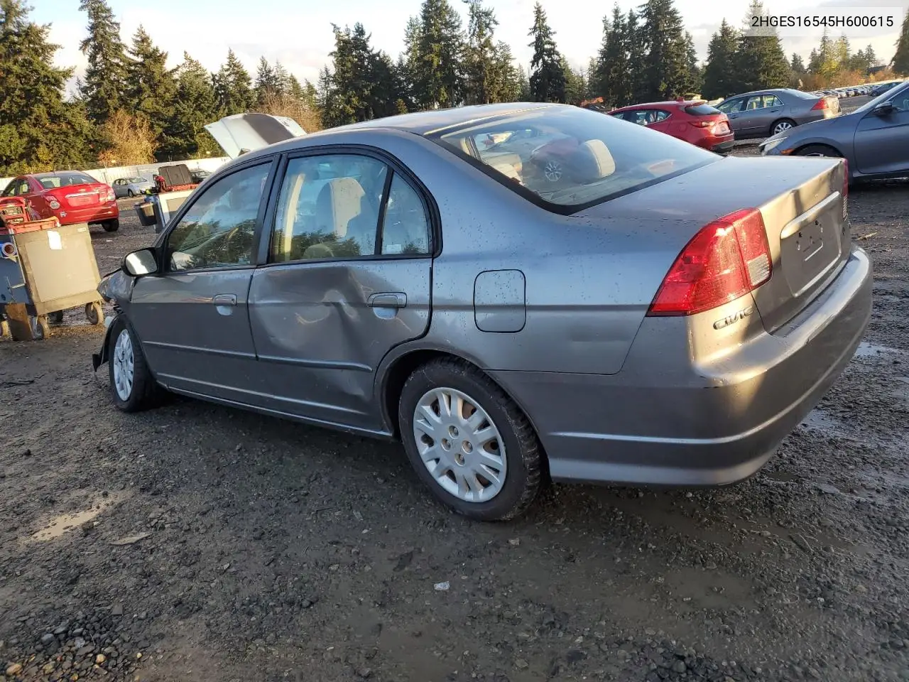 2HGES16545H600615 2005 Honda Civic Lx