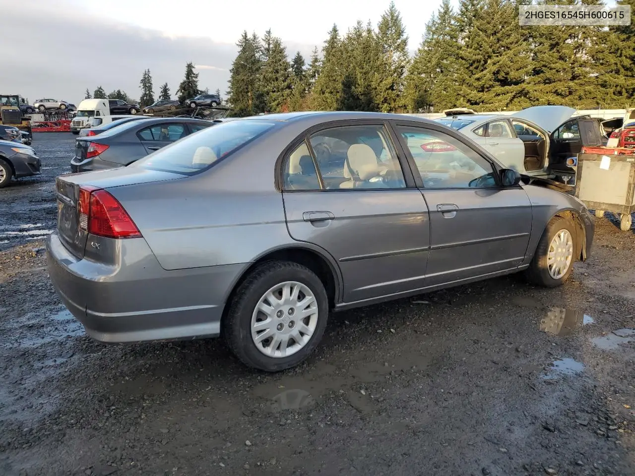 2HGES16545H600615 2005 Honda Civic Lx