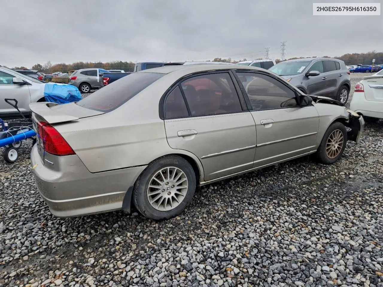 2HGES26795H616350 2005 Honda Civic Ex