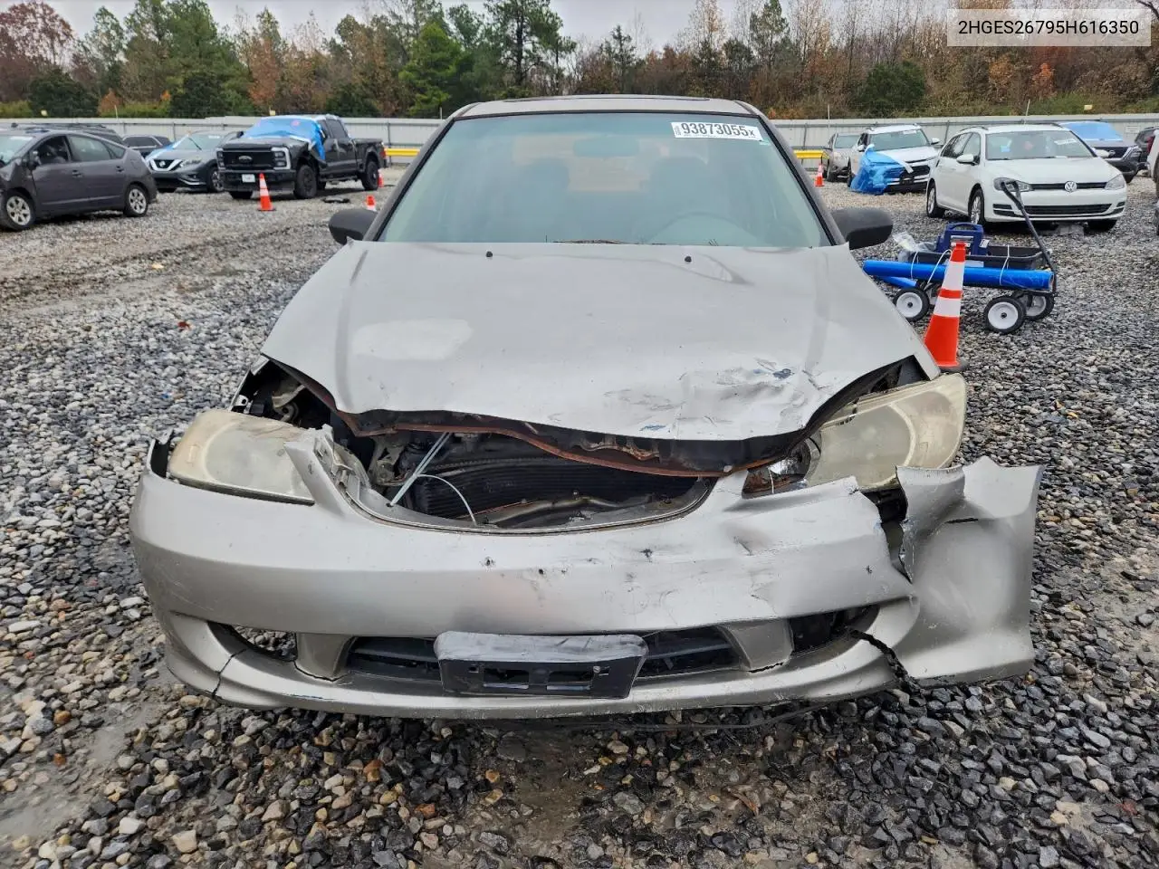 2HGES26795H616350 2005 Honda Civic Ex