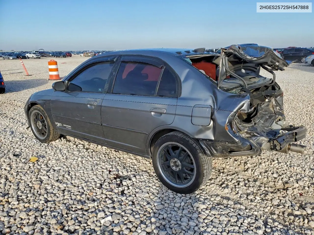 2HGES25725H547888 2005 Honda Civic Ex