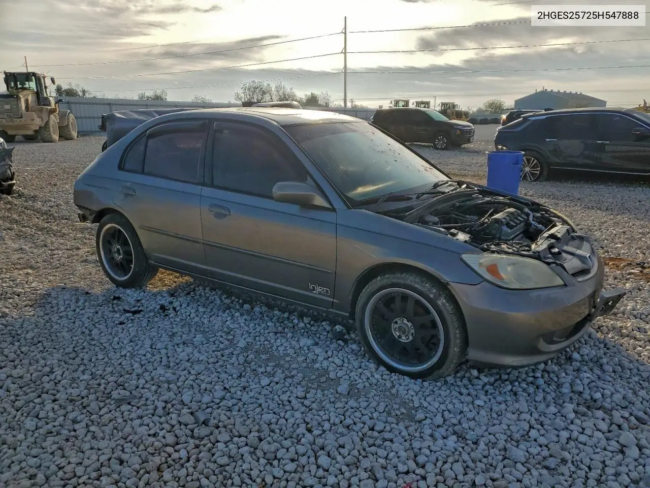 2HGES25725H547888 2005 Honda Civic Ex