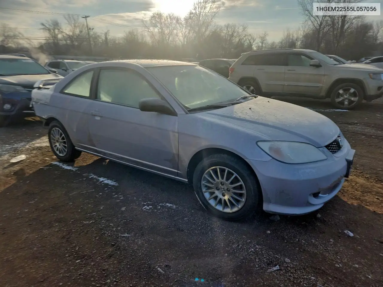 1HGEM22555L057056 2005 Honda Civic Lx