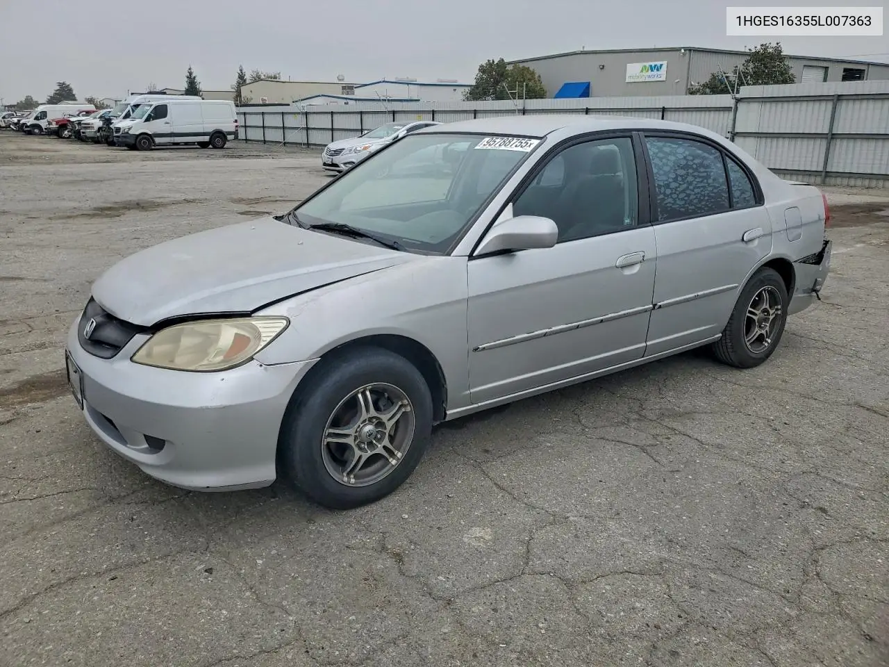 1HGES16355L007363 2005 Honda Civic Dx Vp