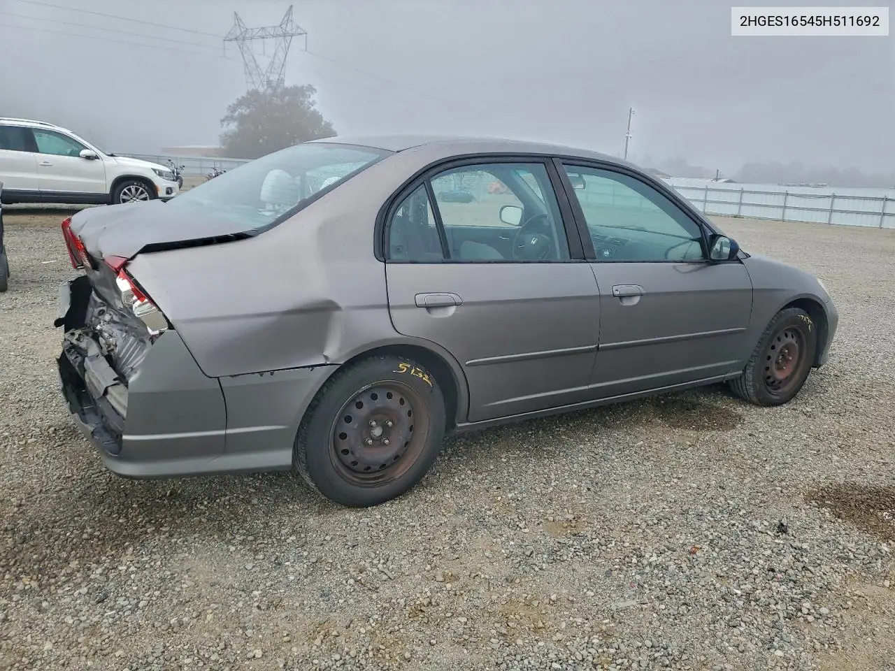 2HGES16545H511692 2005 Honda Civic Lx