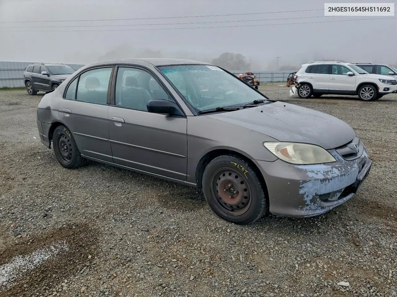 2HGES16545H511692 2005 Honda Civic Lx