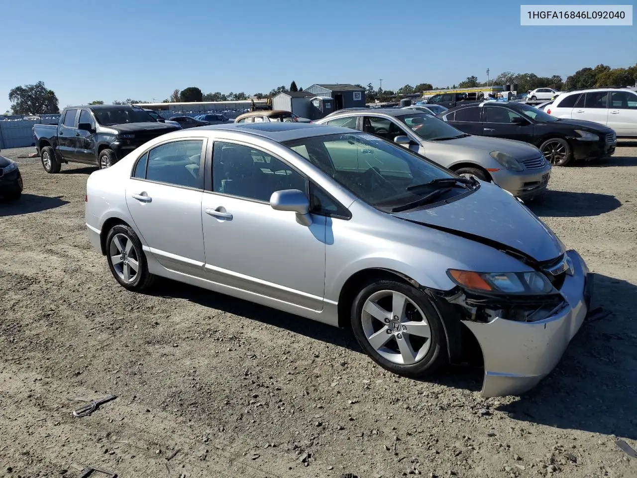 1HGFA16846L092040 2006 Honda Civic Ex