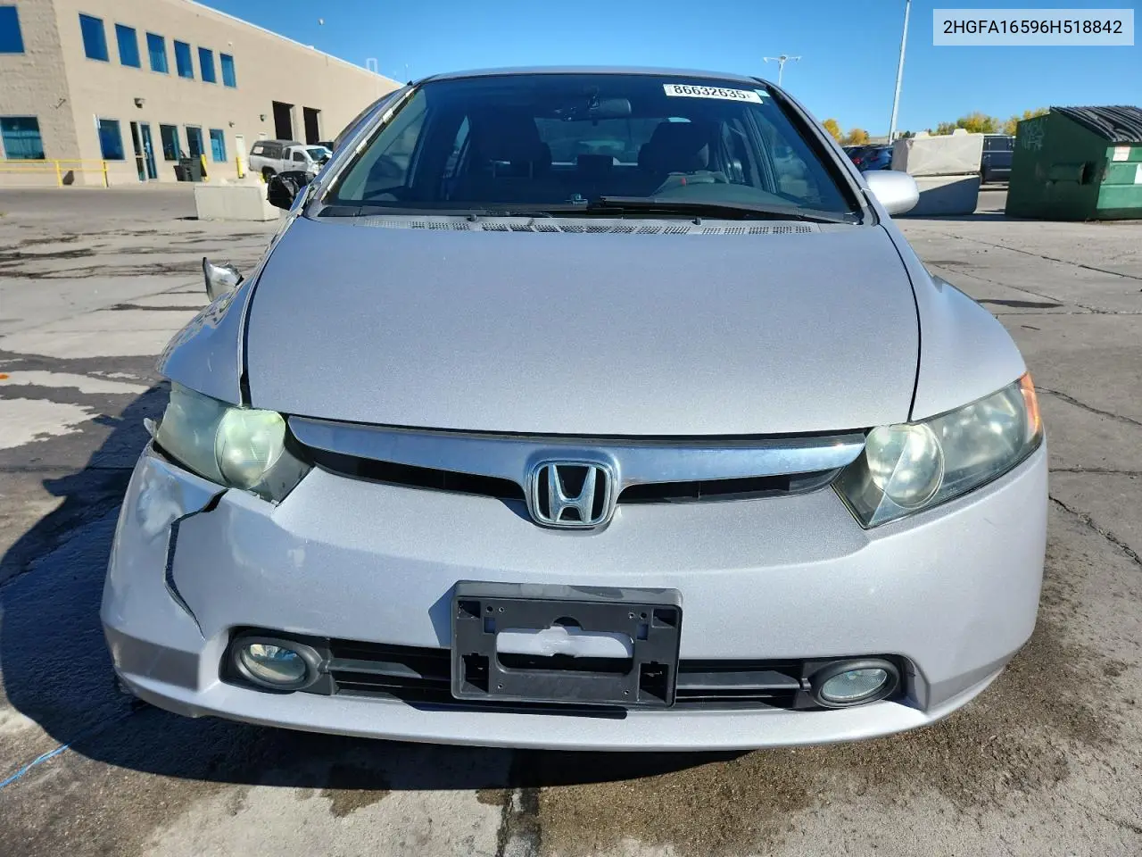 2HGFA16596H518842 2006 Honda Civic Lx