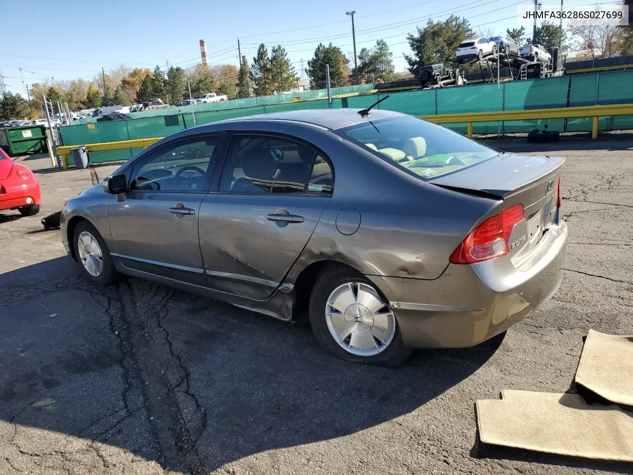 JHMFA36286S027699 2006 Honda Civic Hybrid