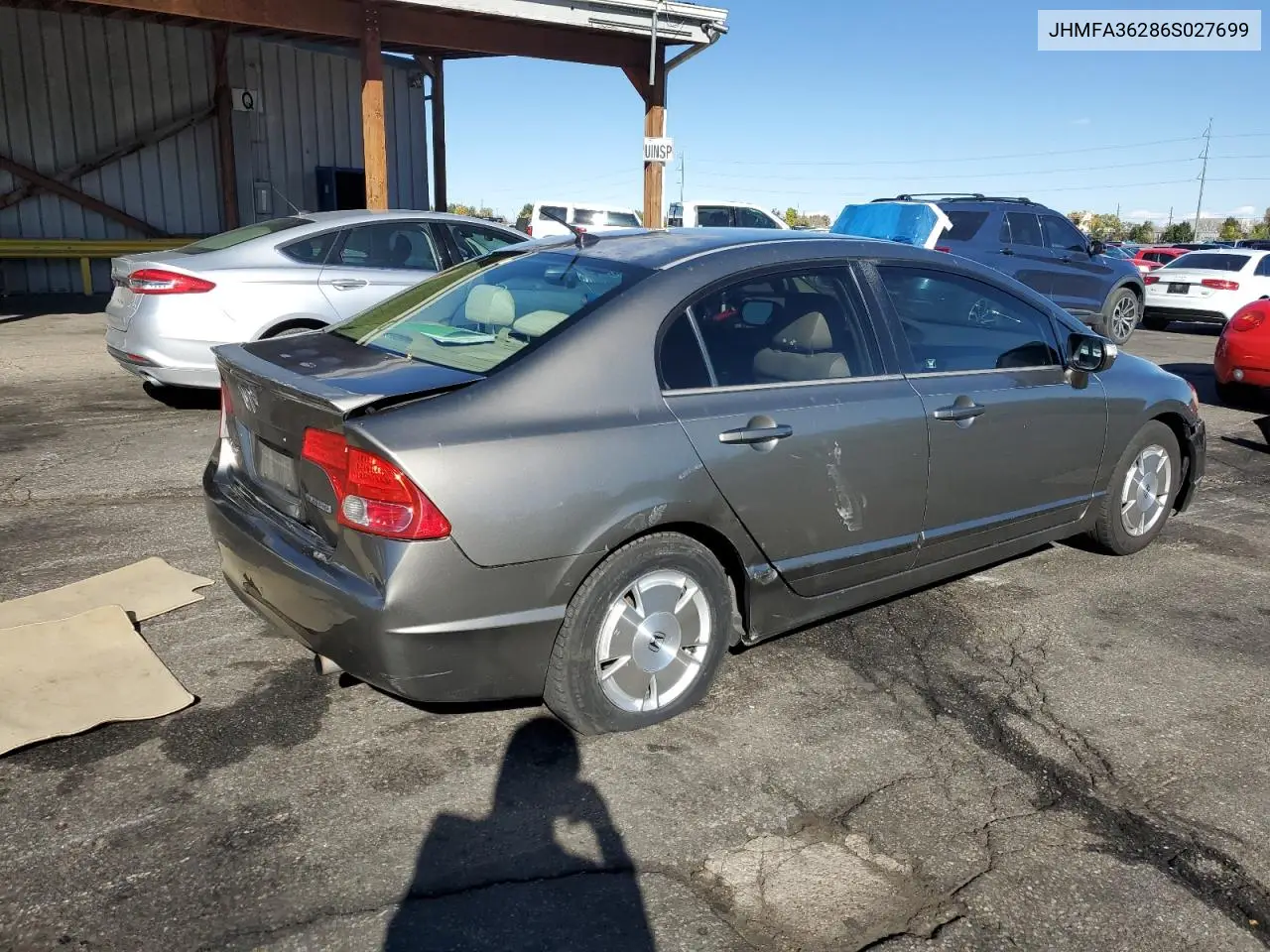 JHMFA36286S027699 2006 Honda Civic Hybrid