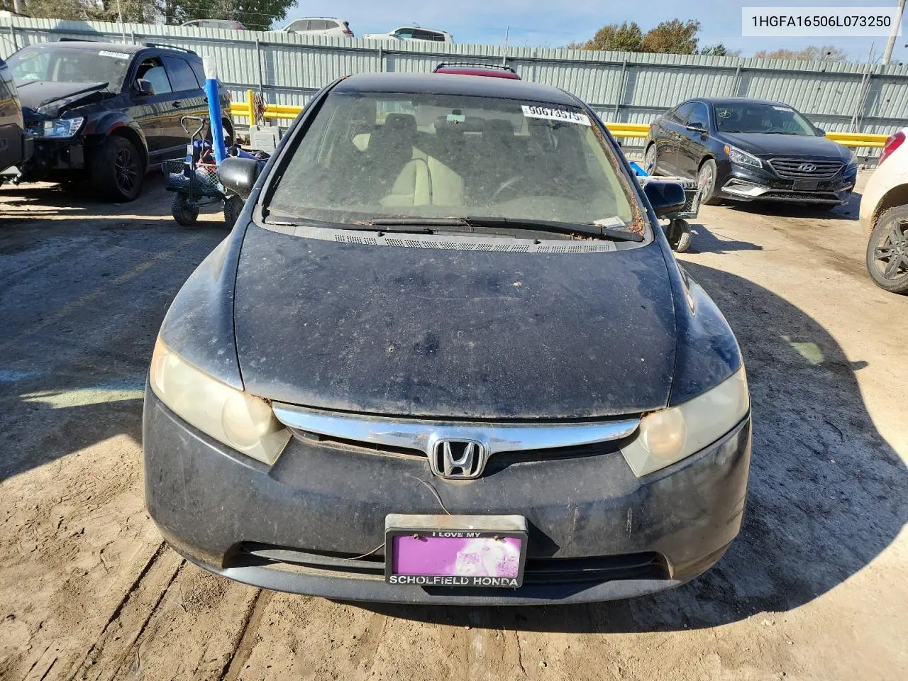 1HGFA16506L073250 2006 Honda Civic Lx