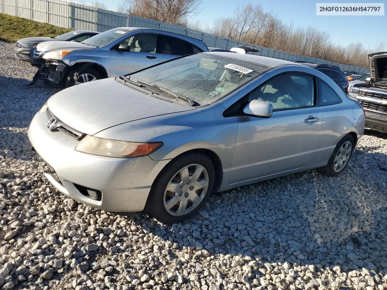 2HGFG12636H547797 2006 Honda Civic Lx